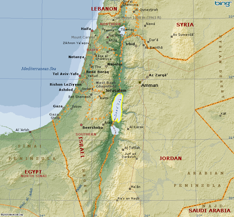 Dead Sea Map Jordan
